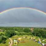 Gemeindefest 2019 Regenbogen über dem Festgelände