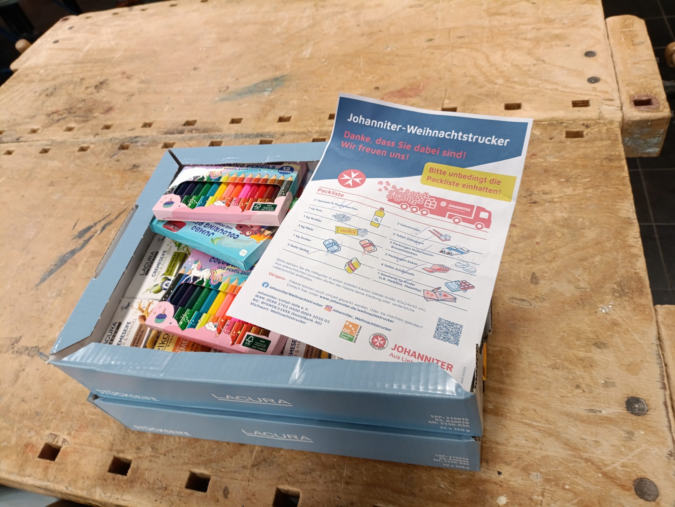 Aktion Weihnachtstrucker - wieder 100 Pakete gespendet