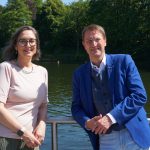 Clubpräsident Eisele und Bürgermeistering Schmidt im Beckersbergbad