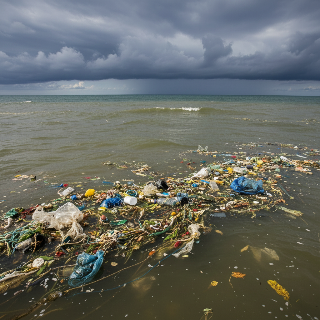 Plastikmüll schwimmt im Ozean